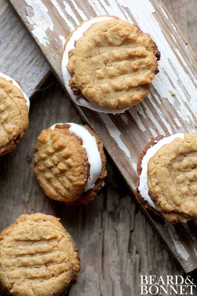 10 Recipes To Make A Teen When One Direction Breaks Up:  Peanut Butter Sandwich Cookies recipe {@beardandbonnet }