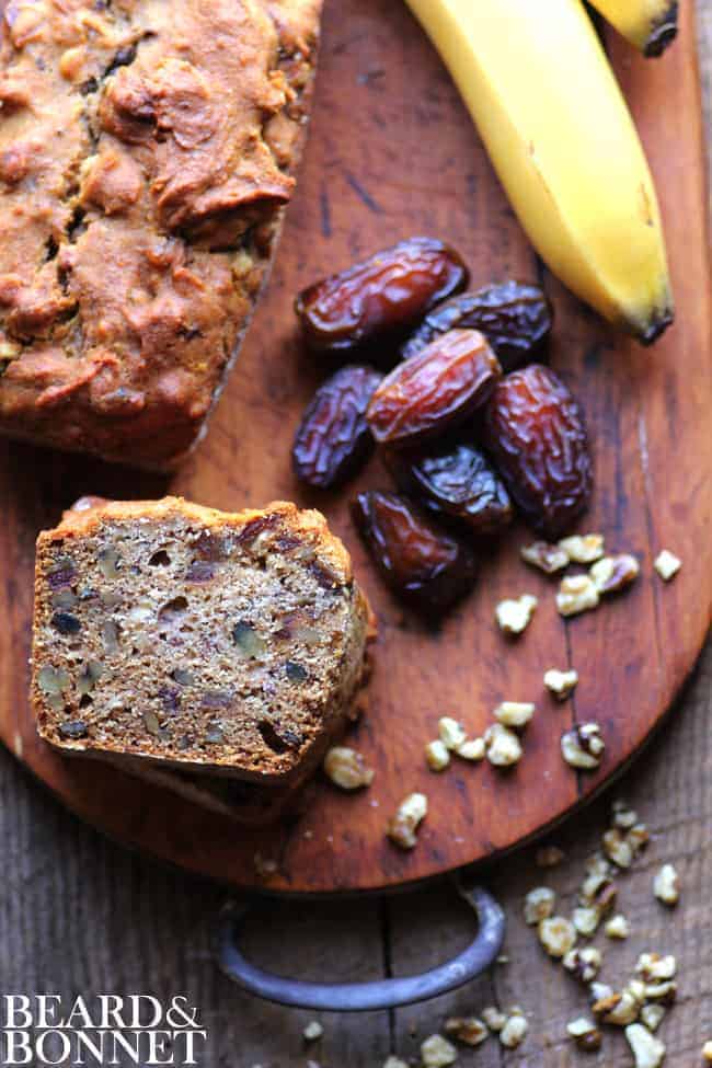 Banana Date Bread {Beard and Bonnet} #glutenfree