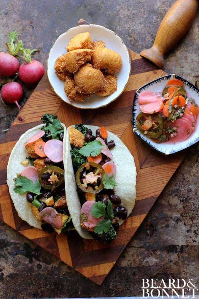 Hush Puppy Tacos {Beard and Bonnet} #glutenfree 