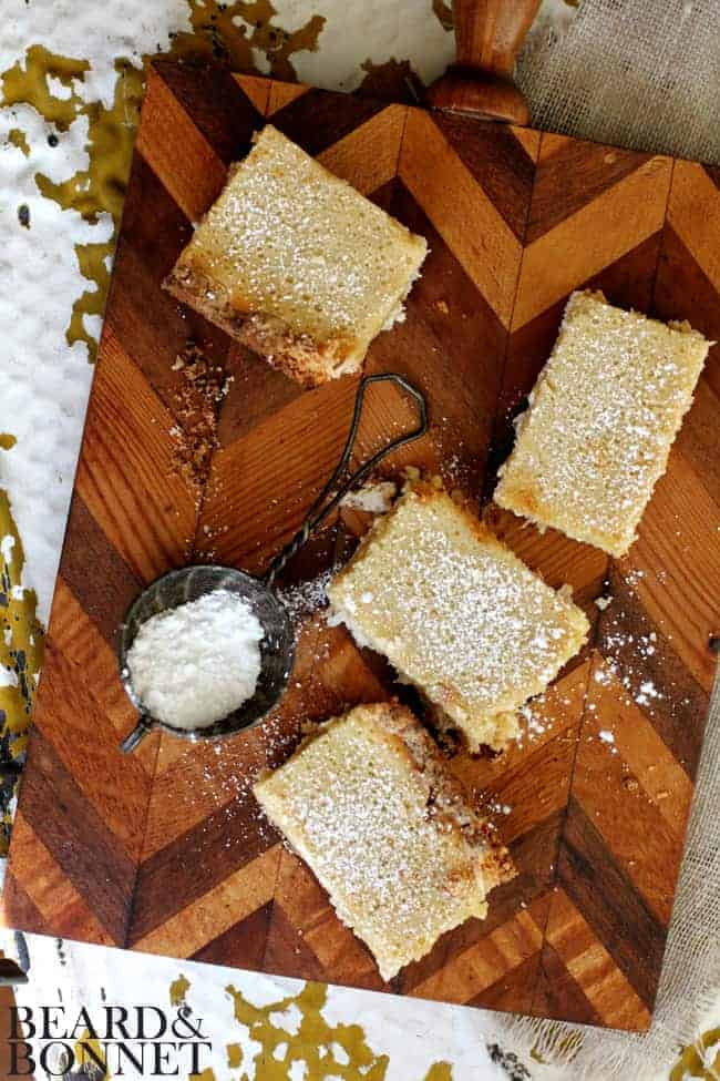 Lemongrass Bars with Coconut Shortbread Crust {Beard and Bonnet} #gfree