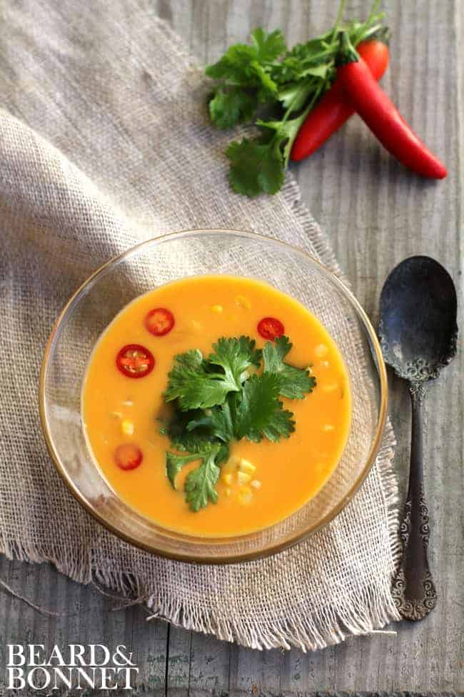 Thai-Style Grilled Corn Soup {Beard and Bonnet}