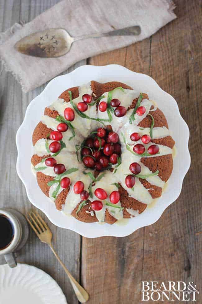 Cranberry-Citrus Coconut Bundt Cake#glutenfree