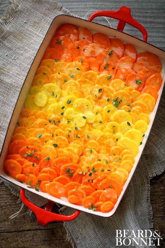 Ombré Citrus Roasted Carrot Skewers {Beard and Bonnet} #glutenfree #vegan option
