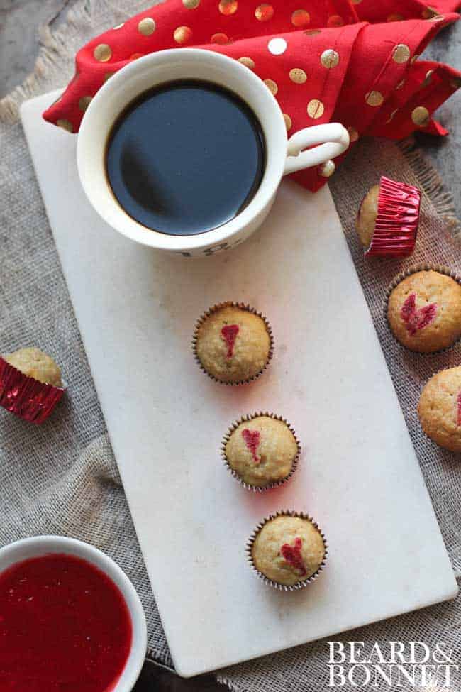 Heart Kissed Mini-Muffins {Beard and Bonnet} #glutenfree