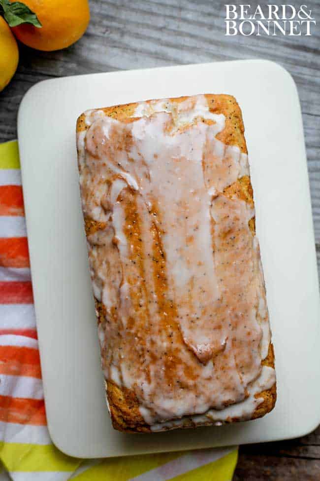 Meyer Lemon Poppy Seed Quick Bread {Beard and Bonnet}#glutenfree   