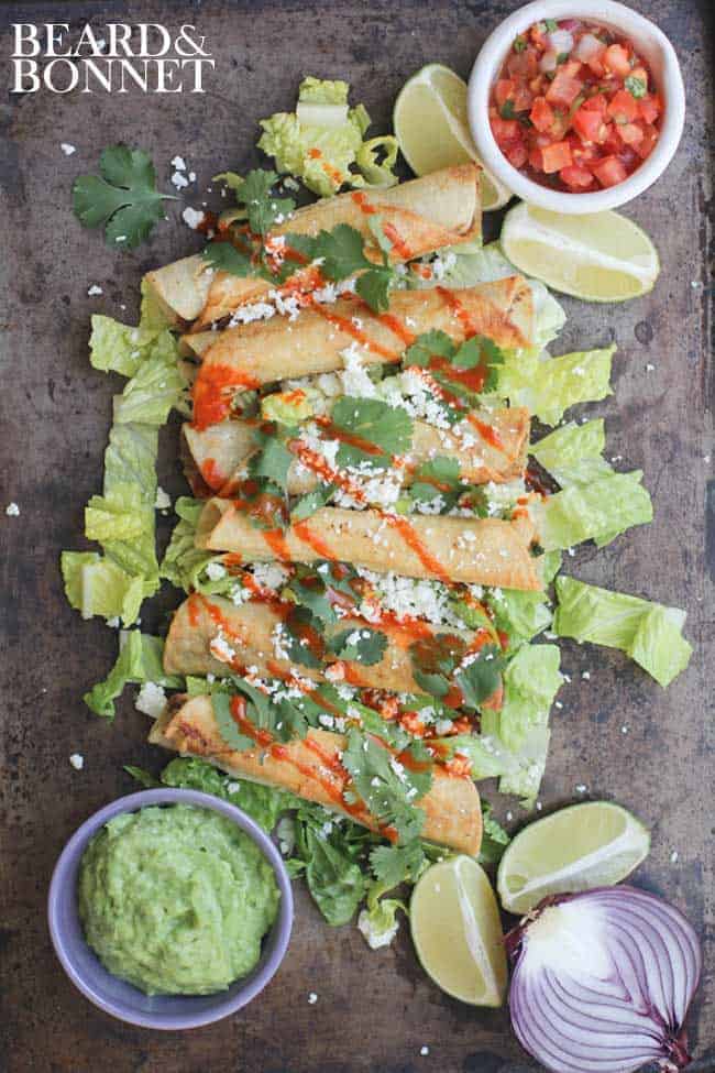 Black Bean Flautas {Beard and Bonnet} #glutenfree #vegan