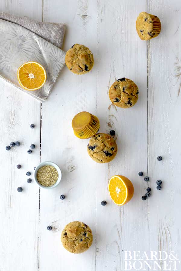 Blueberry Millet Muffins {Beard and Bonnet} #glutenfree 