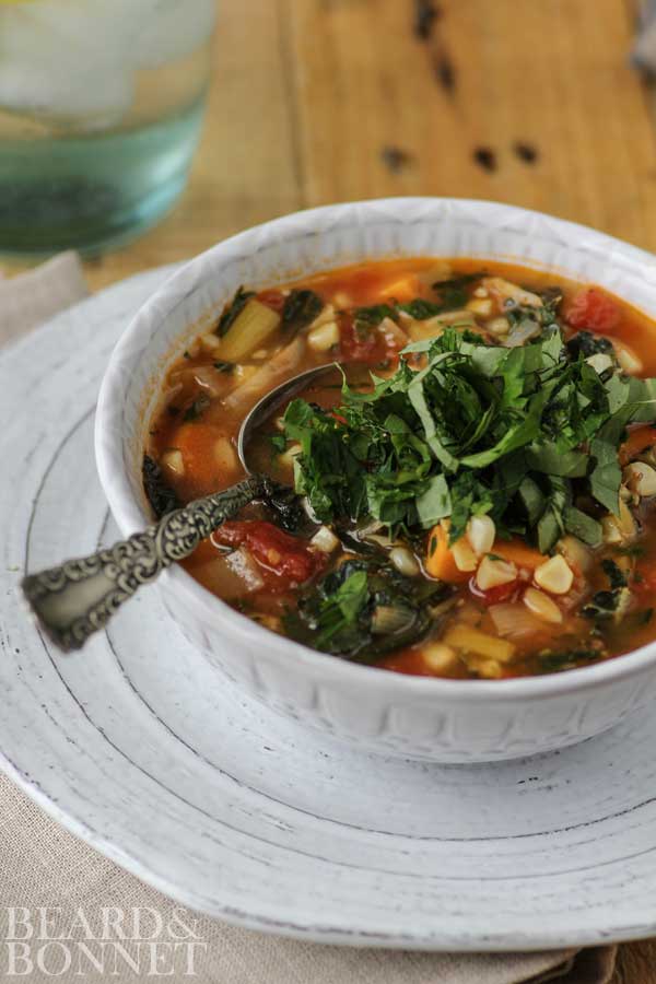 Garden Vegetable Soup {Beard and Bonnet} #glutenfree #vegan