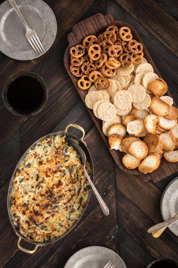 Kale and Artichoke Dip { www.thismessisours.com @beardandbonnet }